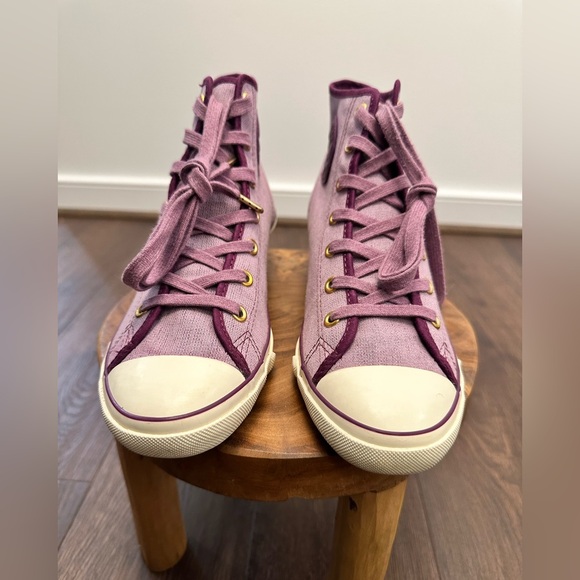 Converse Women’s PLATFORM Canvas NightShade Purple High Top Sneakers, Size: 9 - Picture 4 of 14